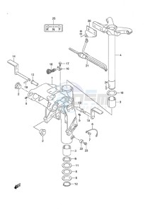 DF 25 V-Twin drawing Swivel Bracket Gas Assist Tilt