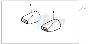 GL18009 France - (F / AB CMF NAV) drawing OVAL TAIL EXHAUST FINISHER