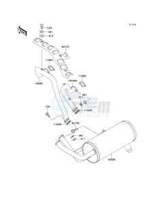 KAF 620 A6 [MULE 2510 4X4] (A6) [MULE 2510 4X4] drawing MUFFLER-- S- -