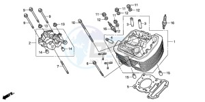 VT750CA drawing FRONT CYLINDER HEAD