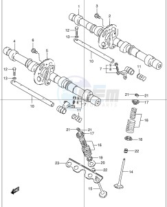 GSF1200 (E2) Bandit drawing CAM SHAFT   VALVE