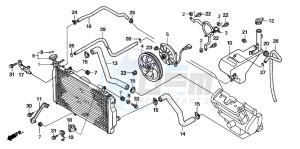 CBR1100XX SUPER BLACKBIRD drawing RADIATOR