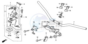 XR125L drawing HANDLE PIPE/TOP BRIDGE