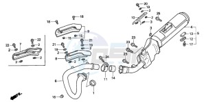 NX250 drawing EXHAUST MUFFLER