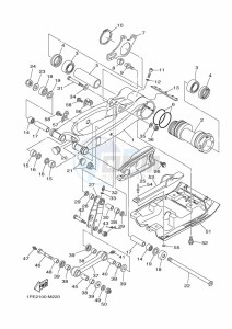 YFM700R (BCXH) drawing REAR ARM