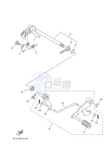 YS125-5C YS125 (BT41) drawing SHIFT SHAFT