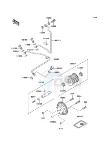 KLF250 KLF250A7F EU GB drawing Oil Pump