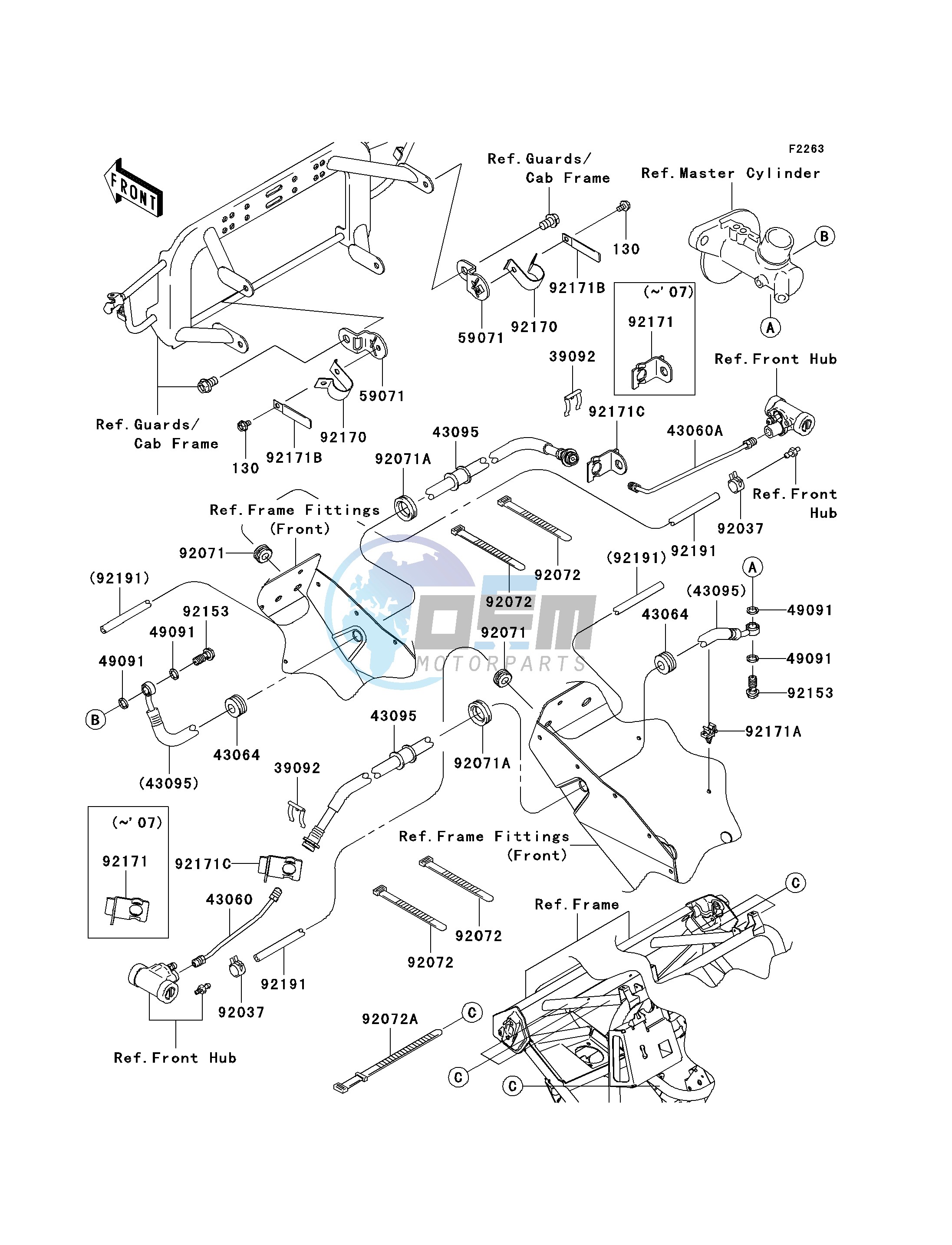 FRONT BRAKE PIPING