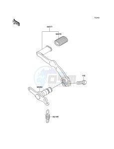 KLE500 KLE500B6F GB XX (EU ME A(FRICA) drawing Brake Pedal