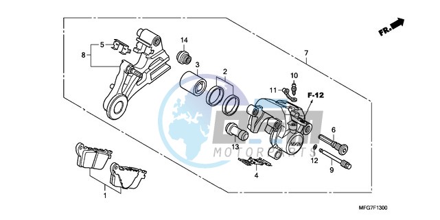 REAR BRAKE CALIPER (CB600F/F3)