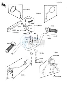 KZ 305 B [CSR BELT] (B1) [CSR BELT] drawing HANDLEBAR