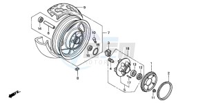 VF750C2 drawing REAR WHEEL