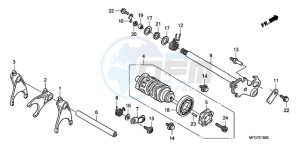 CB600FA39 UK - (E / ABS MKH ST) drawing GEARSHIFT DRUM