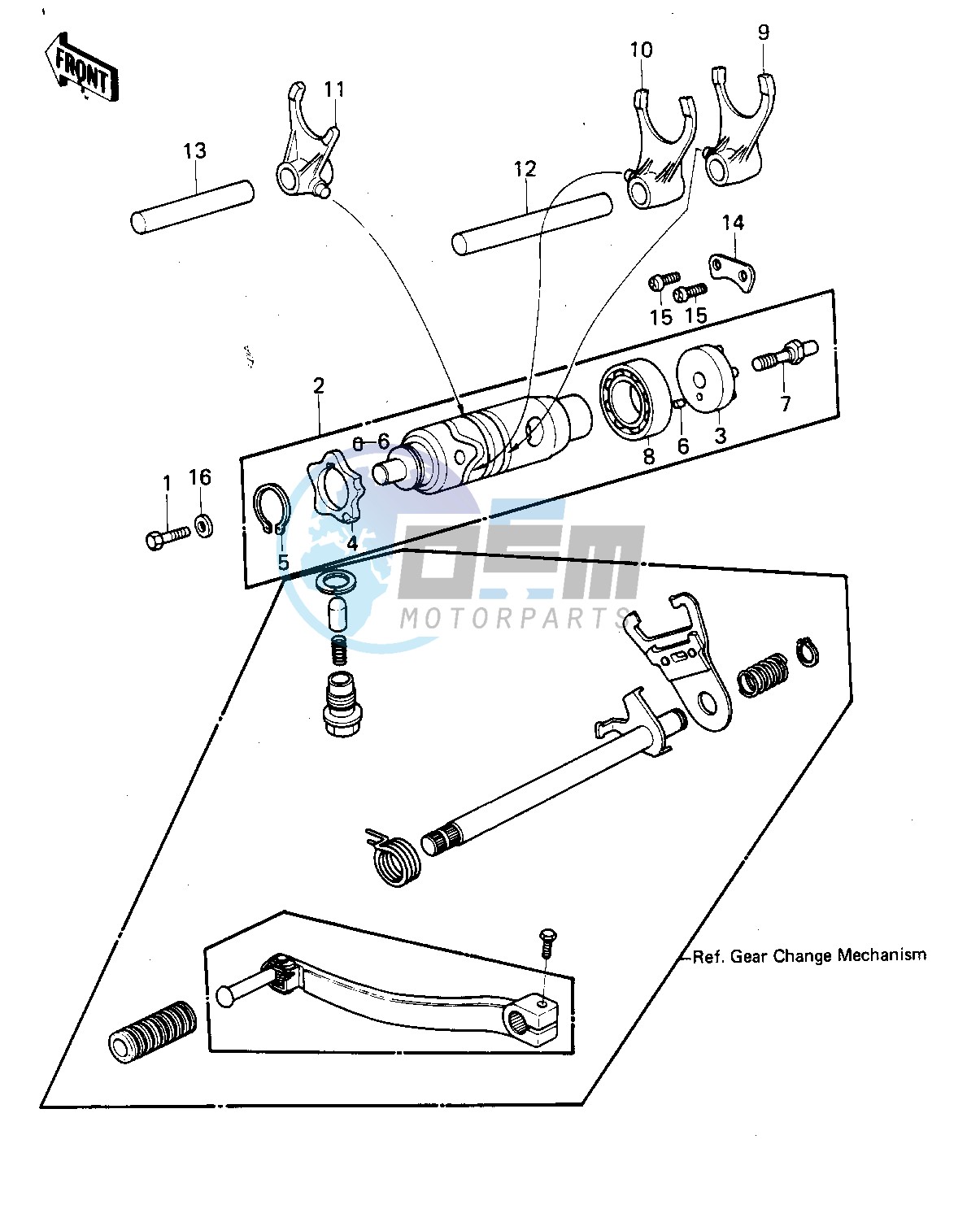 GEAR CHANGE DRUM & FORKS