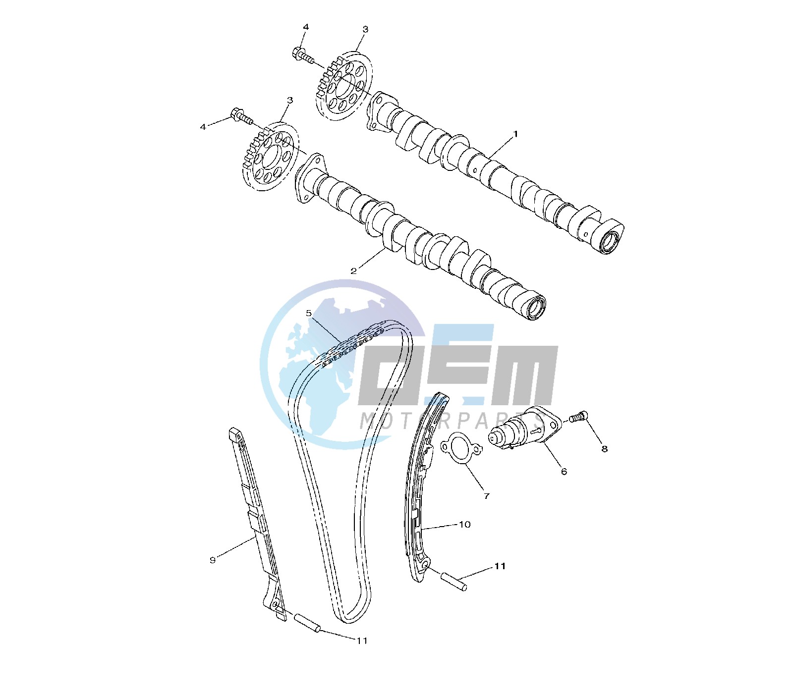 CAMSHAFT AND TIMING CHAIN