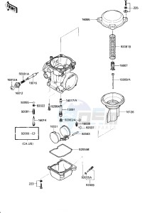 ZX 600 C [NINJA 600R] (C1-C2) [NINJA 600R] drawing CARBURETOR PARTS