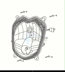 ORBIT III 125 (XE12W2-EU) (E5) (M1) drawing HEAD LIGHT