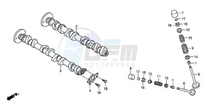 CBR600RR drawing CAMSHAFT/VALVE