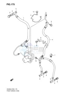 AN400 ABS BURGMAN EU drawing FRONT BRAKE HOSE