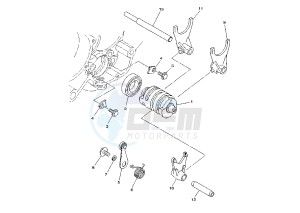 YZ LC 125 drawing SHIFT CAM-FORK