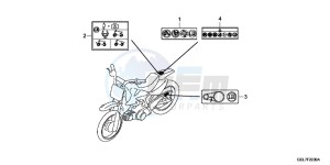 CRF50FE CRF50F Europe Direct - (ED) drawing CAUTION LABEL