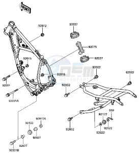 KX 80 J [BIG WHEEL] (J2) [BIG WHEEL] drawing FRAME FITTINGS