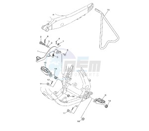 YZ LC 125 drawing STAND AND FOOTREST