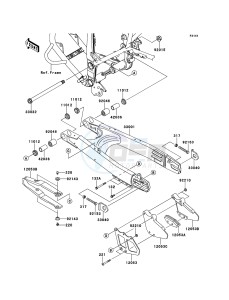 KLX250 KLX250SDF XX (EU ME A(FRICA) drawing Swingarm