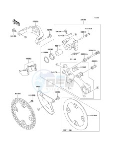 KX 250 R [KX250] (R1) R1 drawing REAR BRAKE