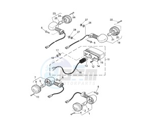 WR F 250 drawing FLASHER LIGHT EURO KIT