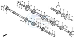 CBR600F3 drawing TRANSMISSION