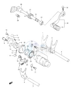 DR350 (E28) drawing GEAR SHIFTING