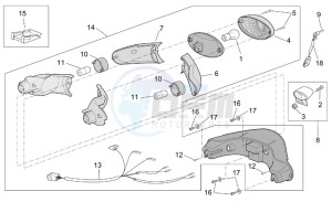 Scarabeo 100 4T e2 drawing Tail light