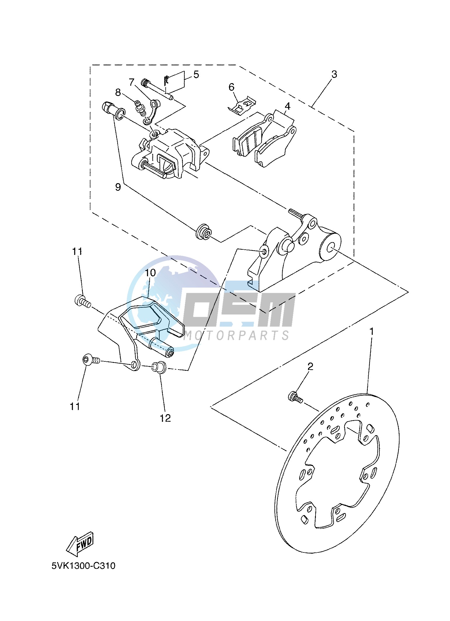 REAR BRAKE CALIPER