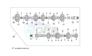 Tuono 1000 drawing Gear box