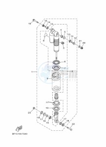 YZ250X (BF1V) drawing REAR SUSPENSION