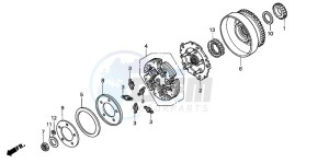 TRX400FA FOURTRAX AT drawing CLUTCH