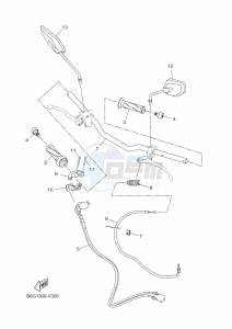 MT-125 MTN125-A (B6G1) drawing STEERING HANDLE & CABLE