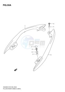 AN400 (E3-E28) Burgman drawing PILLION RIDER HANDLE (SIDE)(MODEL K4)