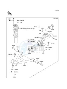 KAF 620 J [MULE 3010 TRANS4X4] (J6J-J8F) J8F drawing FRONT SUSPENSION-- J8F- -