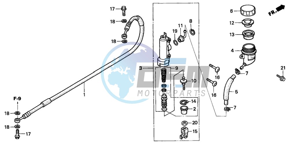 RR. BRAKE MASTER CYLINDER