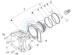 Nexus 250 e3 drawing Cylinder - Piston - Wrist pin unit