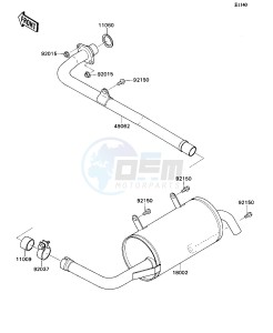 KAF 540 C [MULE 2010] (C1) [MULE 2010] drawing MUFFLER