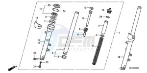 CBF600NA9 Europe Direct - (ED / ABS 25K) drawing FRONT FORK