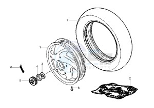 LX 4T 50 drawing Rear Wheel