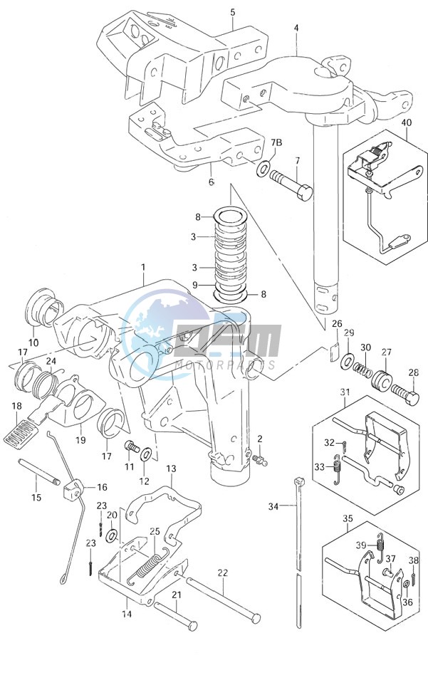 Swivel Bracket S/N 652501 to 65XXXX