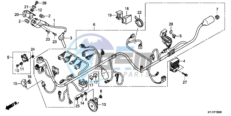 WIRE HARNESS (CBR250R)