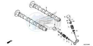 CB650FE CB650F 2ED - (2ED) drawing CAMSHAFT/ VALVE