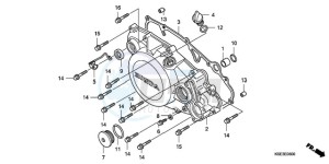 CRF150R9 Australia - (U) drawing R. CRANKCASE COVER