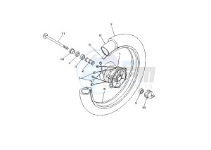 SR 125 drawing FRONT WHEEL